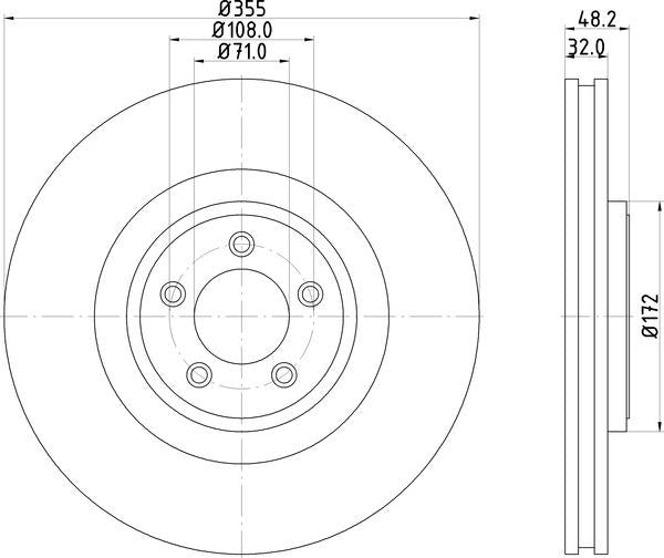 Mintex Brake Discs fits -Jaguar S249:4 MDC2111C (also fits other vehicles)