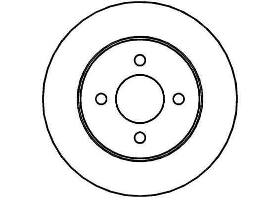 Disctech Brake Disc - Fits Nissan, Opel - ABD2893 - Front Axle