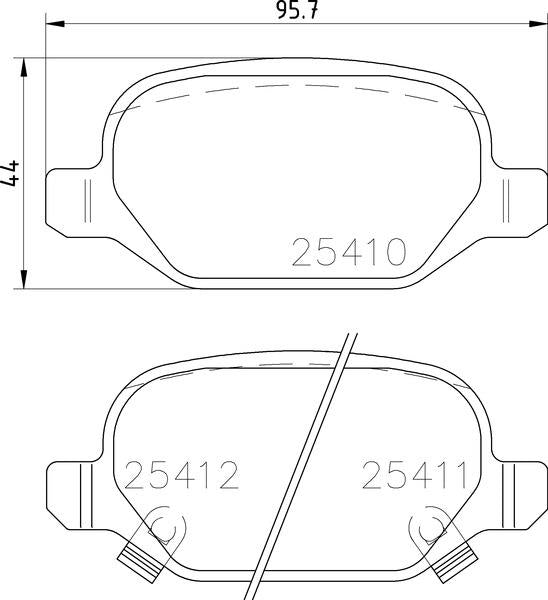Mintex Brake Pad Set fits -Fiat MDB3813 (also fits other vehicles)