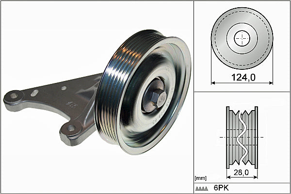 INA Deflection/Guide Pulley - V-Ribbed Belt - Part No - 532077310