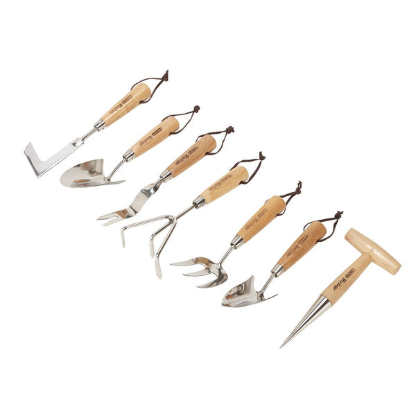 Draper Heritage Stainless Steel Garden Tool Set with Ash Handles (7 Piece)