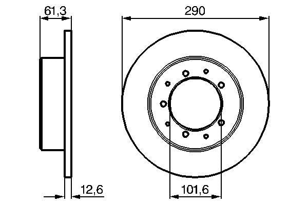 Bosch Brake Disc Pair Part No - 0986478656