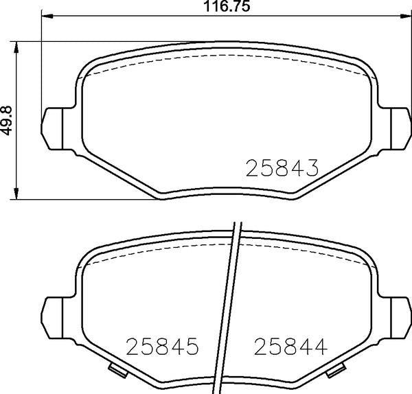 Mintex Brake Pad Set fits -Chrysler VW MDB3791 (also fits other vehicles)