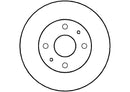 Disctech Brake Disc - Fits Daihatsu, Mazda - ABD2248 - Front Axle