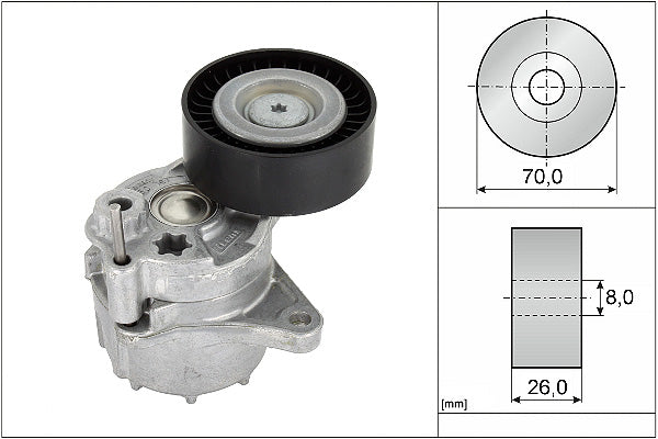 INA Tensioner Lever - V-Ribbed Belt - Part No - 534048110