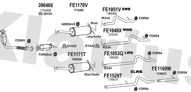 Klarius 390468 - Catalyst & Dpf Combined  - Fits Ford Transit  2.2TDCi