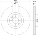 Mintex Brake Discs fits -Citroën DS Peugeot V340:5 MDC2542 (also fits other vehicles)