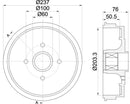 Mintex Brake Drum (Single) fits -Renault MBD289 (also fits other vehicles)