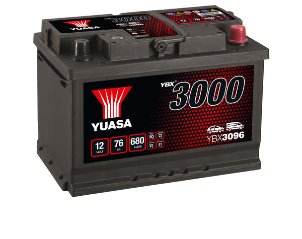 Yuasa YBX3096 - 3096 SMF Car Battery - 4 Year Warranty
