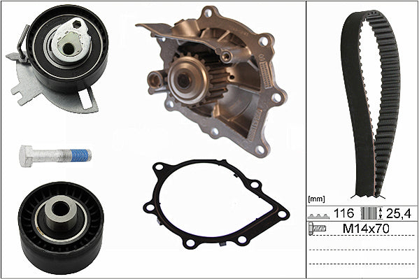 INA Water Pump & Timing Belt Set - Part No - 530069130