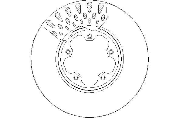 Disctech Brake Disc - Fits Ford - ABD3130 - Front Axle