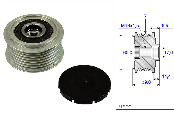 INA Alternator Freewheel Clutch - Part No - 535024510