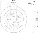 Mintex Brake Discs fits -Honda V257:4 MDC2483 (also fits other vehicles)