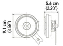 HELLA 3AM 002 768-821 Signal Horn - HELLA HEAVY DUTY HORN S92 SET - 24V - 113dB(A) - High Tone/Low Ton