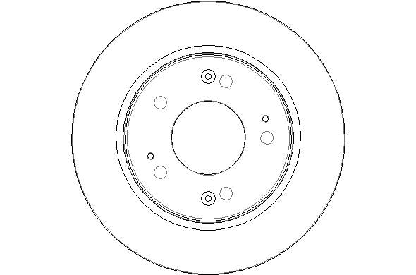 Disctech Brake Disc - Fits Honda, Peugeot - ABD2260 - Rear Axle