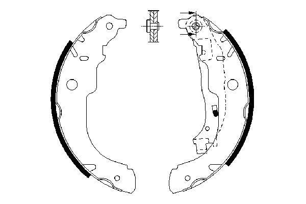 Bosch Brake Shoe Bs941 Part No - 0986487721