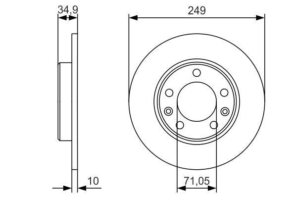 Bosch Brake Disc Pair Part No - 0986479C23