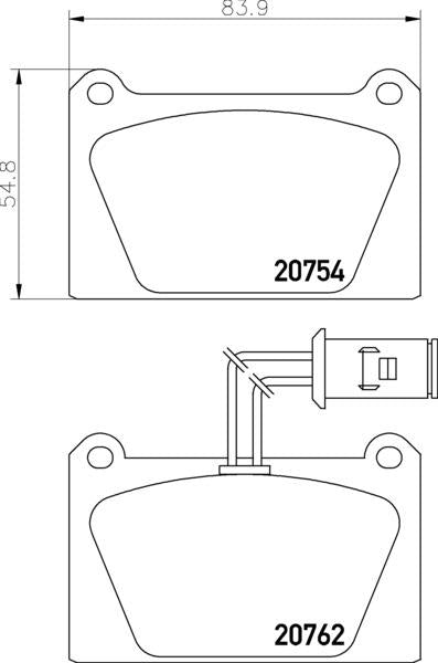 Mintex Brake Pad Set fits -Austin MG Reliant MLB81 (also fits other vehicles)