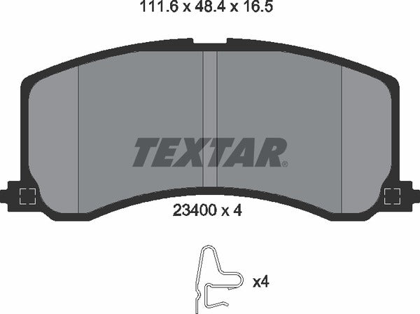 Textar Brake Pad Set - 2340001
