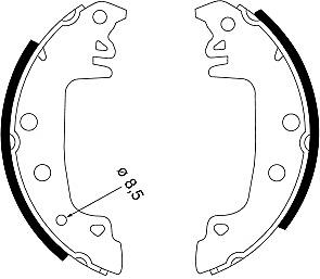 Mintex Brake Shoes fits -Citroën Dacia Peugeot MFR160 (also fits other vehicles)