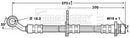 Borg & Beck Brake Hose  - BBH7016 fits Honda Civic VII