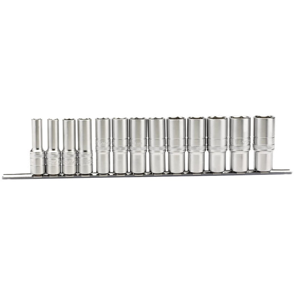 Imperial Deep Socket on a Metal Rail, 1/2" Sq Dr (13 Piece)