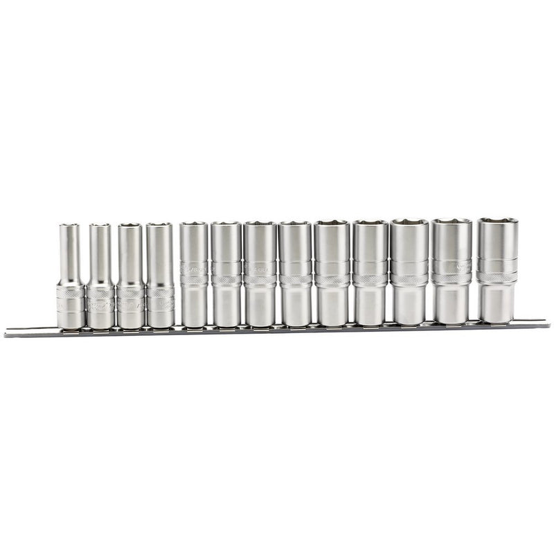 Imperial Deep Socket on a Metal Rail, 1/2" Sq Dr (13 Piece)