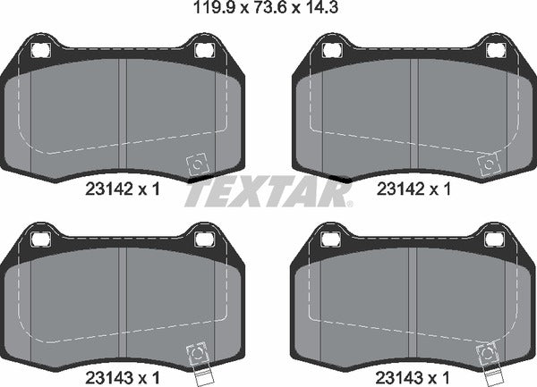 Textar Brake Pad Set - 2314201