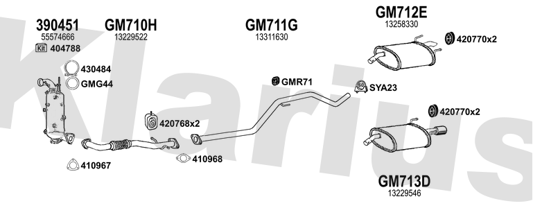 Klarius 390451 - Catalyst & Dpf Combined  - Fits Opel Insignia 2.0CDTi
