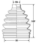 Borg & Beck Cv Joint Boot Kit Part No -BCB6215