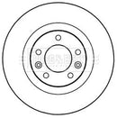 Borg & Beck Brake Disc Pair Part No -BBD5235
