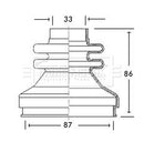 Borg & Beck Cv Joint Boot Kit Part No -BCB2763
