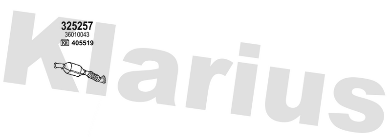 Klarius 325257 - Catalyst Type Approved Withpip  - Fits Volvo S60 II (134)