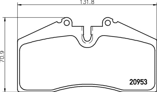 Mintex Brake Pad Set fits -Porsche MDB1457 (also fits other vehicles)