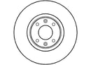 Disctech Brake Disc - Fits Citroën, Subaru - ABD2113 - Front Axle