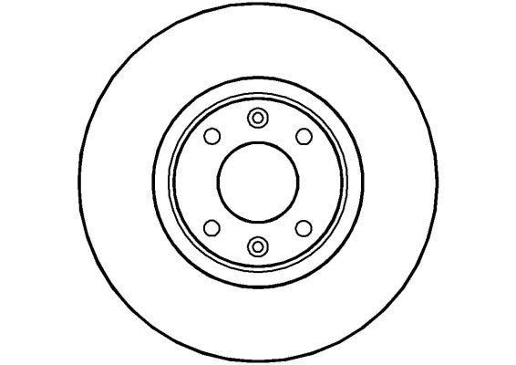 Disctech Brake Disc - Fits Citroën, Subaru - ABD2113 - Front Axle