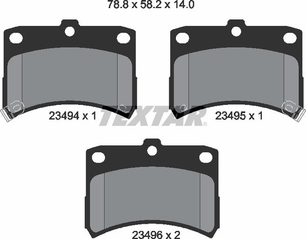 Textar Brake Pad Set - 2349402