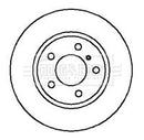 Borg & Beck Brake Disc Single Part No -BBD5708S