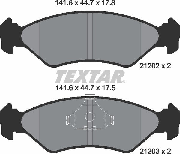 Textar Brake Pad Set - 2120203