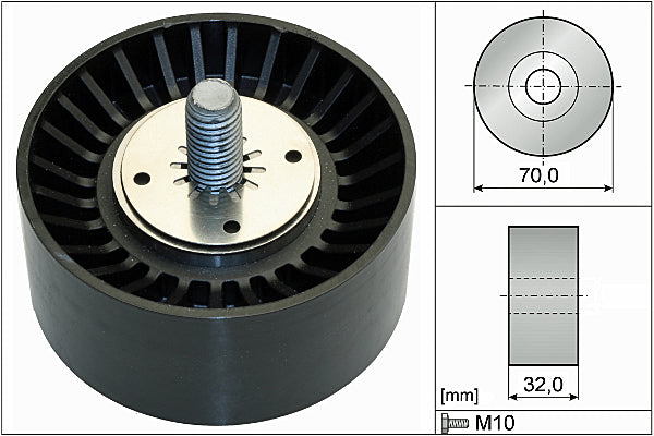 INA Deflection/Guide Pulley - V-Ribbed Belt - Part No - 532073510