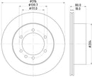 Mintex Brake Discs fits -Nissan V316:6 MDC1298 (also fits other vehicles)