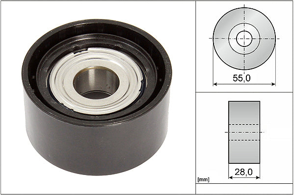 INA Deflection/Guide Pulley - V-Ribbed Belt - Part No - 532085310