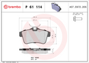 Brembo Brake Pad Set - P61114