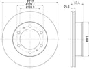Mintex Brake Discs fits -Toyota V321:5 MDC2184 (also fits other vehicles)