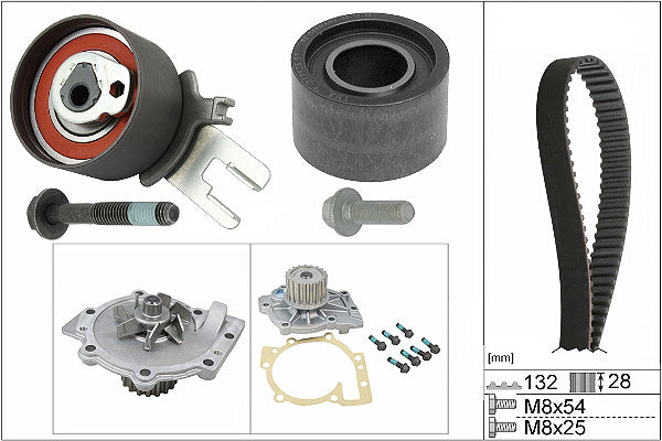 INA Water Pump & Timing Belt Set - Part No - 530058230