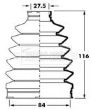 Borg & Beck Cv Joint Boot Kit Part No -BCB6017