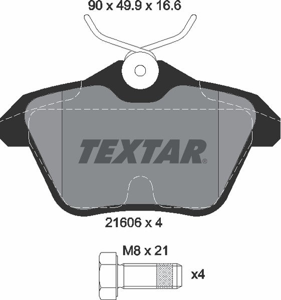 Textar Brake Pad Set - 2160601