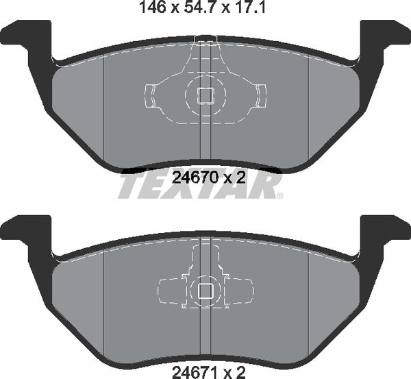 Textar Brake Pad Set - 2467001