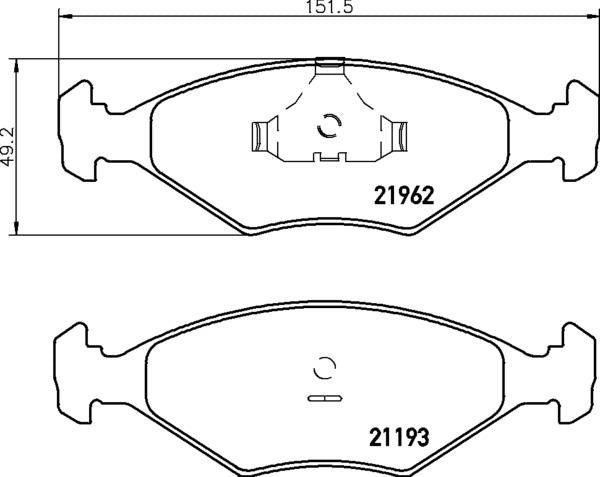 Mintex Brake Pad Set fits -Fiat MDB1912 (also fits other vehicles)