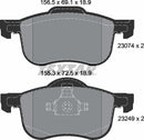 Textar Brake Pad Set - 2307401